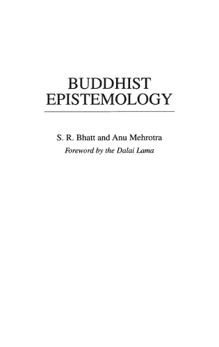 Buddhist Epistemology (Hardback)