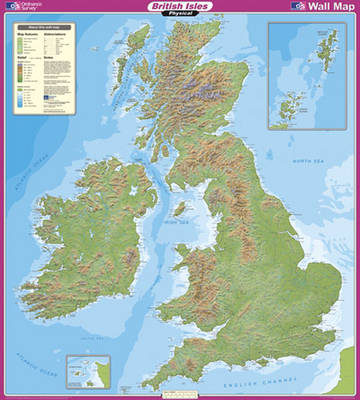 British Isles Physical - OS Wall Map Sheet 4 (Sheet map)