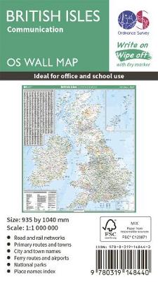 British Isles Communication - OS Wall Map (Sheet map, rolled)