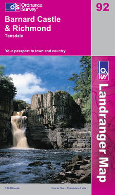 Barnard Castle and Surrounding Area - OS Landranger Map Sheet 92 (Sheet map, folded)