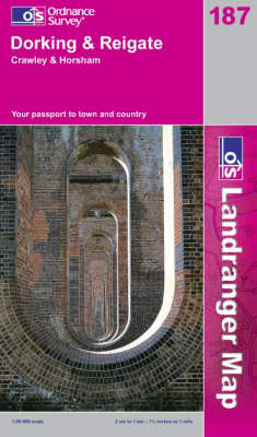 Dorking, Reigate and Crawley - OS Landranger Map Sheet 187 (Sheet map, folded)