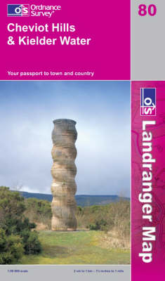 Cheviot Hills and Kielder Water - OS Landranger Map Sheet 80 (Sheet map, folded)