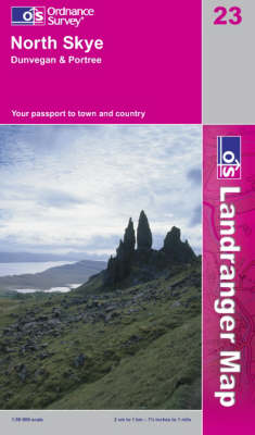 North Skye, Dunvegan and Portree - OS Landranger Map Sheet 23 (Sheet map, folded)