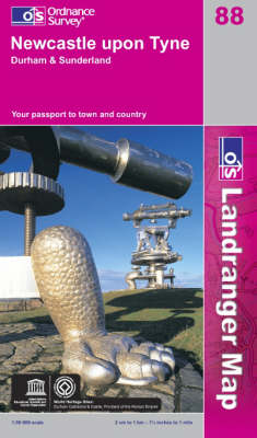 Newcastle Upon Tyne, Durham and Sunderland - OS Landranger Map Sheet 88 (Sheet map, folded)