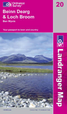 Beinn Dearg and Loch Broom, Ben Wyvis - OS Landranger Map Sheet 20 (Sheet map, folded)