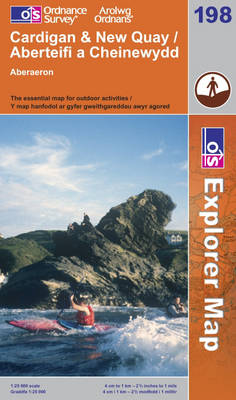 Cardigan and New Quay, Aberaeron - OS Explorer Map Sheet 198 (Sheet map, folded)