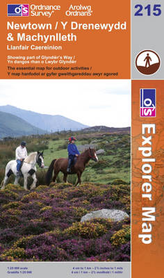Newtown, Llanfair Caereinion - OS Explorer Map Sheet 215 (Sheet map, folded)