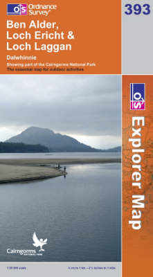 Ben Alder, Loch Ericht and Loch Laggan - OS Explorer Map No. 393 (Sheet map, folded)