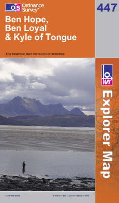 Ben Hope, Ben Loyal and Kyle of Tongue - OS Explorer Map Sheet 447 (Sheet map, folded)