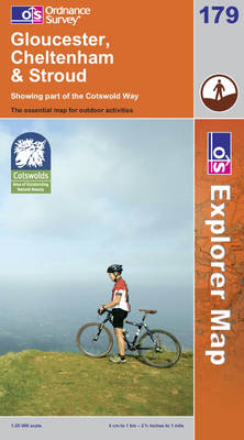 Gloucester, Cheltenham and Stroud - OS Explorer Map Sheet 179 (Sheet map, folded)