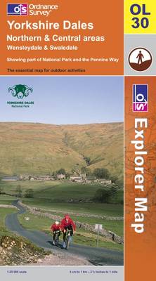 Yorkshire Dales: Northern and Central Areas - OS Explorer Map Sheet OL30 (Sheet map, folded)