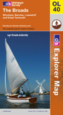 The Broads - OS Explorer Map Sheet 40 (Sheet map, folded)