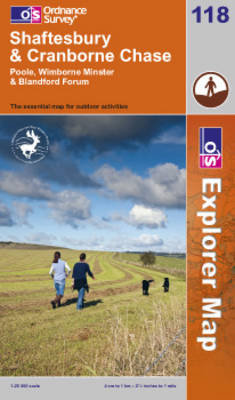 Shaftesbury, Cranbourne Chase, Poole, Wimbourne Minster and Blandford - OS Explorer Map Sheet 118 (Sheet map, folded)