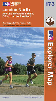 London North, The City, West End, Enfield, Ealing, Harrow & Watford - OS Explorer Map Sheet 173 (Sheet map, folded)