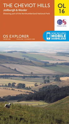 The Cheviot Hills, Jedburgh & Wooler - OS Explorer Map OL 16 (Sheet map, folded)