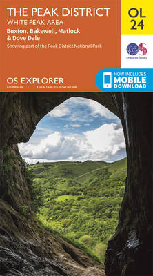 The Peak District, White Peak Area, Buxton, Bakewell, Matlock & Dove Dale - OS Explorer Map OL 24 (Sheet map, folded)