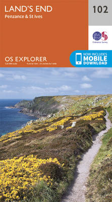 Land's End, Penzance and St Ives - OS Explorer Map 102 (Sheet map, folded)