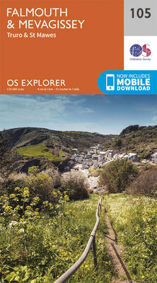 Falmouth and Mevagissey, Truro and St Mawes - OS Explorer Map 105 (Sheet map, folded)