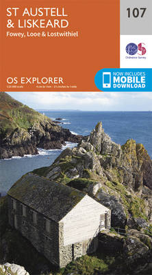 St.Austell, Liskeard, Fowey, Looe and Lostwithiel - OS Explorer Map 107 (Sheet map, folded)