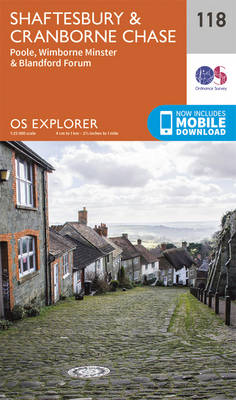 Shaftesbury, Cranbourne Chase, Poole, Wimbourne Minster and Blandford - OS Explorer Map 118 (Sheet map, folded)