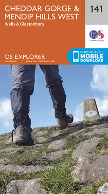 Cheddar Gorge and Mendip Hills West - OS Explorer Map 141 (Sheet map, folded)