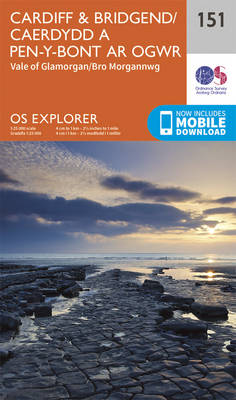 Cardiff and Bridgend/Caerdydd a Phen-y-Bont Ar Ogwr - OS Explorer Map 151 (Sheet map, folded)