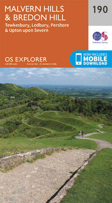 Malvern Hills and Bredon Hill - OS Explorer Map 190 (Sheet map, folded)
