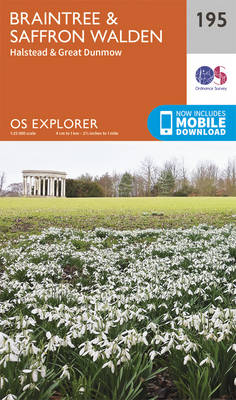 Braintree and Saffron Walden - OS Explorer Map 195 (Sheet map, folded)