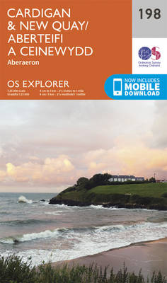 Cardigan and New Quay, Aberaeron - OS Explorer Map 198 (Sheet map, folded)