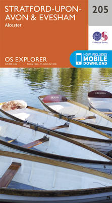 Stratford-Upon-Avon and Evesham - OS Explorer Map 205 (Sheet map, folded)