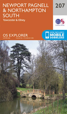 Newport Pagnell and Northampton South - OS Explorer Map 207 (Sheet map, folded)