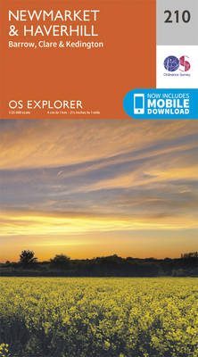 Newmarket and Haverhill, Barrow, Clare and Kedington - OS Explorer Map 210 (Sheet map, folded)