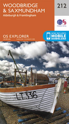 Woodbridge and Saxmundham - OS Explorer Map 212 (Sheet map, folded)