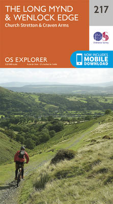 Long Mynd and Wenlock Edge - OS Explorer Map 217 (Sheet map, folded)