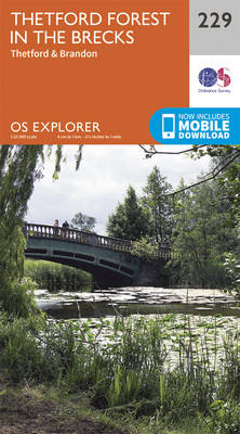 Thetford Forest in the Brecks - OS Explorer Map 229 (Sheet map, folded)