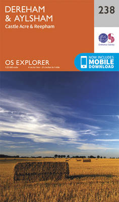 East Dereham and Aylsham - OS Explorer Map 238 (Sheet map, folded)