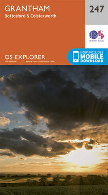 Grantham - OS Explorer Map 247 (Sheet map, folded)