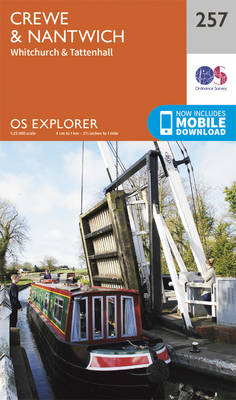 Crewe and Nantwich, Whitchurch and Tattenhall - OS Explorer Map 257 (Sheet map, folded)