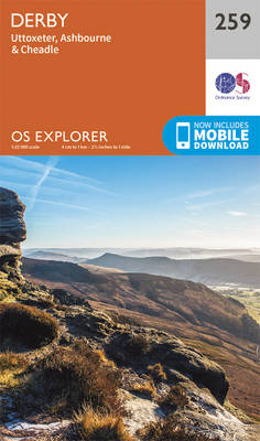 Derby, Uttoxeter, Ashbourne and Cheadle - OS Explorer Map 259 (Sheet map, folded)