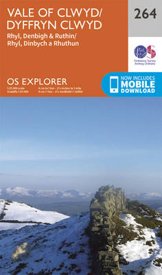 Vale of Clwyd, Rhyl, Denbigh and Ruthin - OS Explorer Map 264 (Sheet map, folded)
