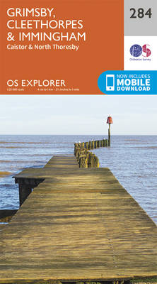 Grimsby, Cleethorpes and Immingham, Caistor and North Thoresby - OS Explorer Active Map 284 (Sheet map, folded)