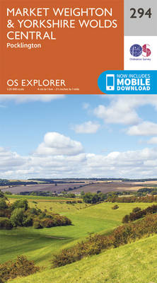 Market Weighton and Yorkshire Wolds Central - OS Explorer Active Map 294 (Sheet map, folded)
