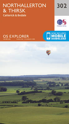 Northallerton and Thirsk - Catterick and Bedale - OS Explorer Active Map 302 (Sheet map, folded)