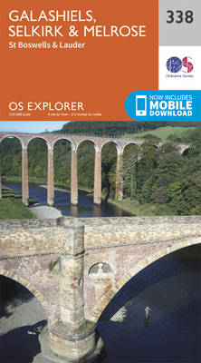 Galashiels, Selkirk and Melrose - OS Explorer Active Map 338 (Sheet map, folded)