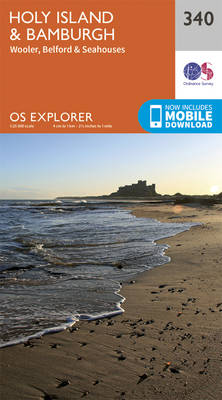 Holy Island and Bamburgh - OS Explorer Active Map 340 (Sheet map, folded)