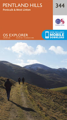 Pentland Hills - OS Explorer Active Map 344 (Sheet map, folded)