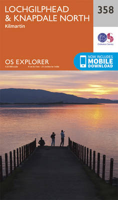 Lochgilphead and Knapdale North - OS Explorer Active Map 358 (Sheet map, folded)