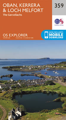 Oban, Kerrera and Loch Melfort - OS Explorer Active Map 359 (Sheet map, folded)