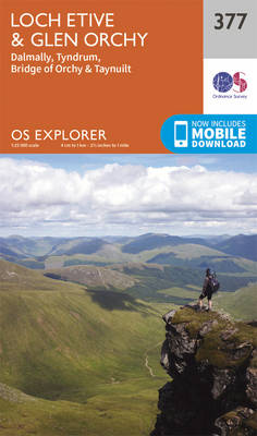 Loch Etive and Glen Orchy - OS Explorer Active Map 377 (Sheet map, folded)