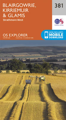 Blairgowrie, Kirriemuir and Glamis - OS Explorer Active Map 381 (Sheet map, folded)